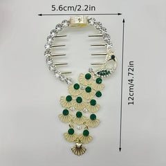 Peacock Rhinestone Hair Clip Ponytail Buckle Hair Claw Hair Accessories