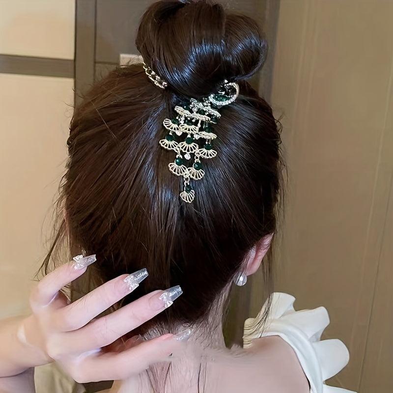 Peacock Rhinestone Hair Clip Ponytail Buckle Hair Claw Hair Accessories