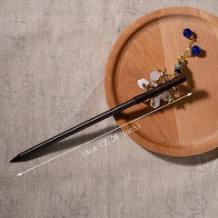 Wooden Flower Hairpin With Pendant for Women