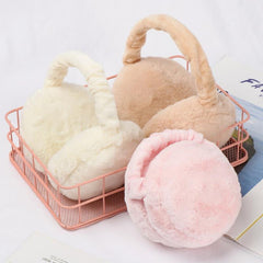 Soft Plush Ear Warmer Foldable Earmuffs for Winter Outdoor