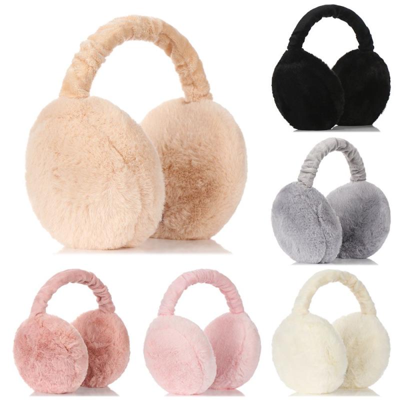 Soft Plush Ear Warmer Foldable Earmuffs for Winter Outdoor