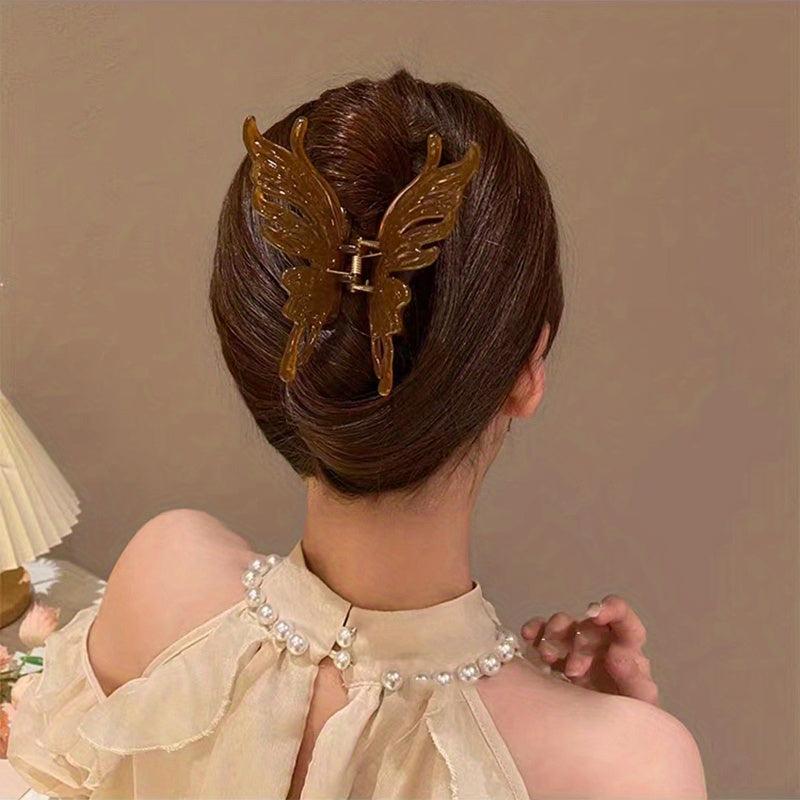 Acrylic Butterfly Hair Clip Large Hair Claw Back Head Hair Clip