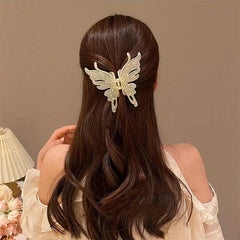 Acrylic Butterfly Hair Clip Large Hair Claw Back Head Hair Clip