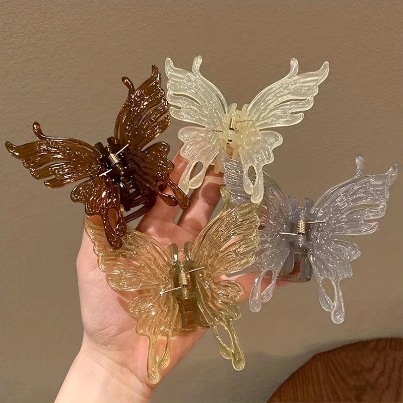 Acrylic Butterfly Hair Clip Large Hair Claw Back Head Hair Clip