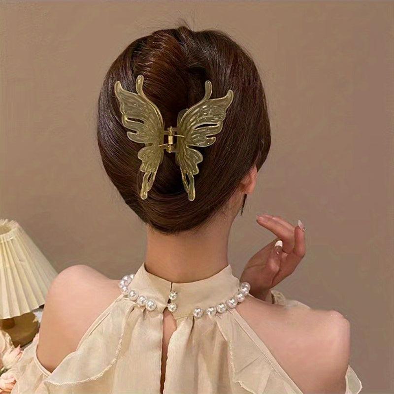 Acrylic Butterfly Hair Clip Large Hair Claw Back Head Hair Clip