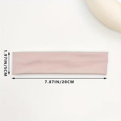Soft Style Headband Stretchy Sports Sweatband For Running Yoga Solid Headdress