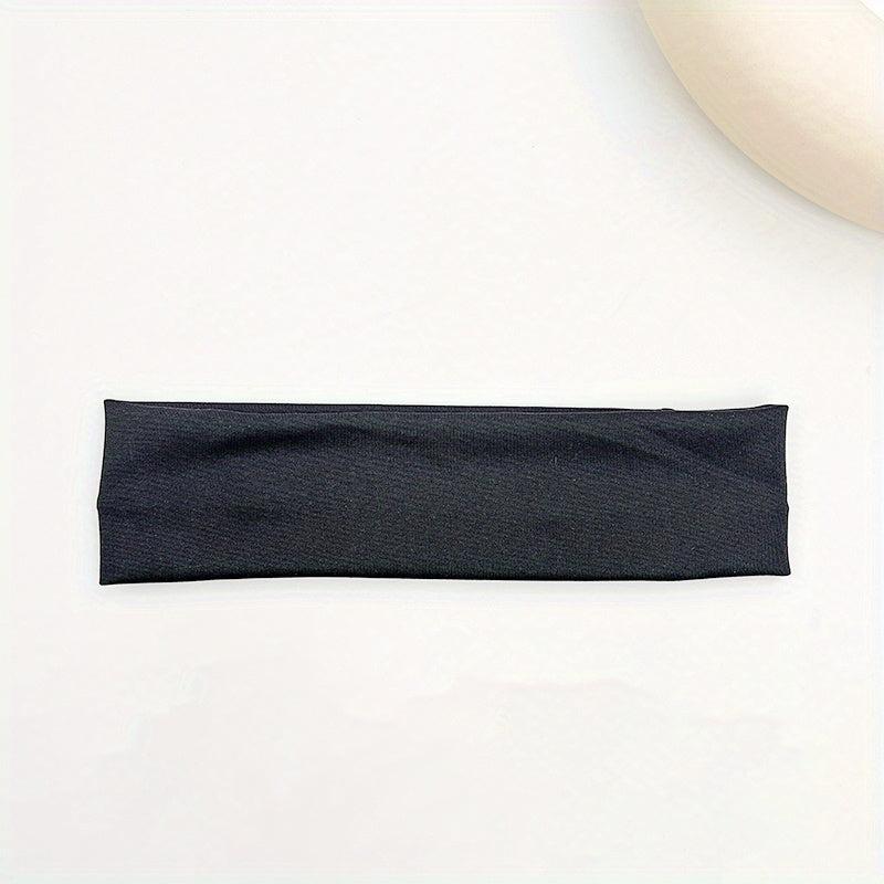 Soft Style Headband Stretchy Sports Sweatband For Running Yoga Solid Headdress