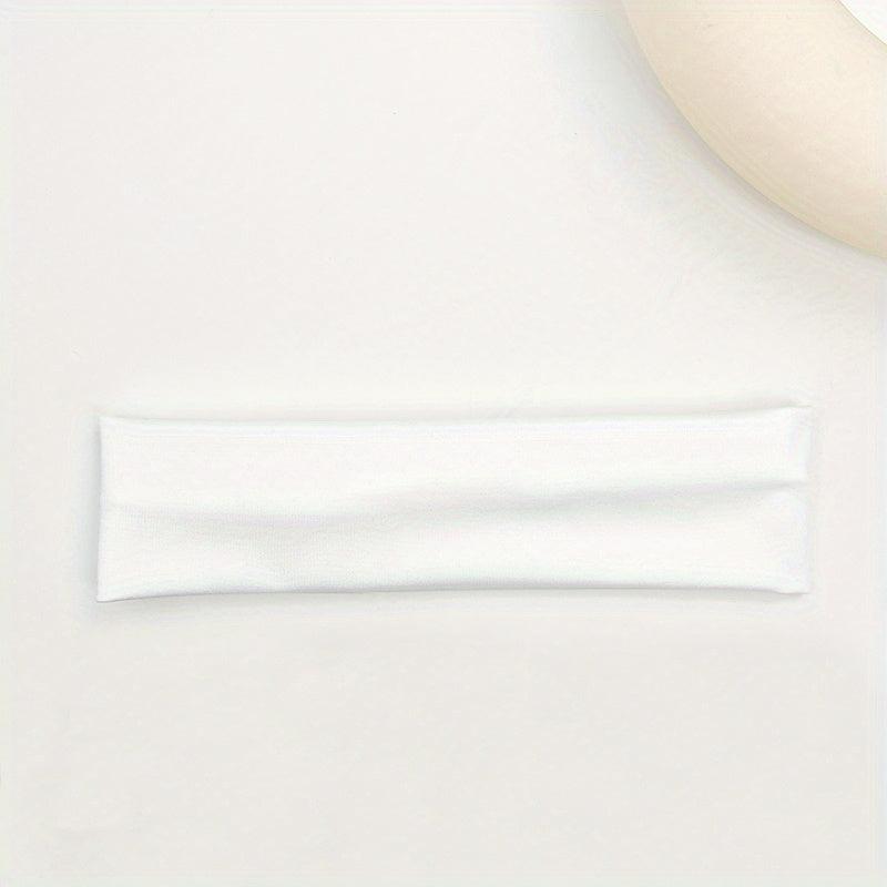 Soft Style Headband Stretchy Sports Sweatband For Running Yoga Solid Headdress