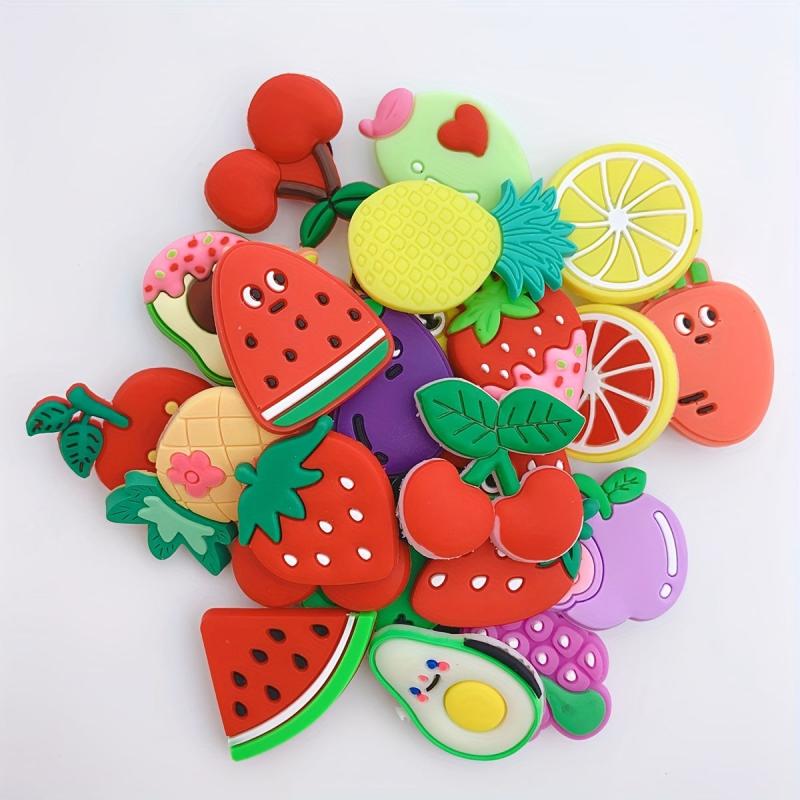 24pcs Strawberry Watermelon Shoe Charm Set Resin Shoe Buckle DIY Accessories