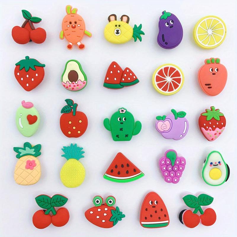 24pcs Strawberry Watermelon Shoe Charm Set Resin Shoe Buckle DIY Accessories