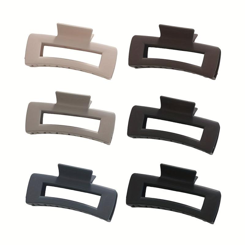 Women's Large Hair Claw Hollowed Rectangle Hair Accessories