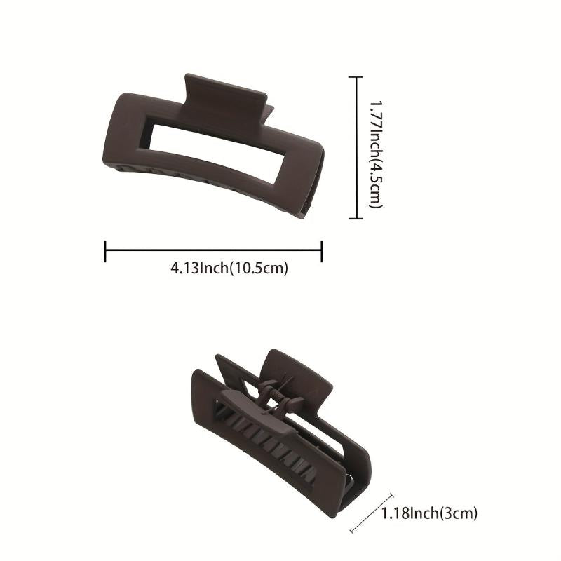 Women's Large Hair Claw Hollowed Rectangle Hair Accessories