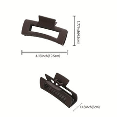 Women's Large Hair Claw Hollowed Rectangle Hair Accessories