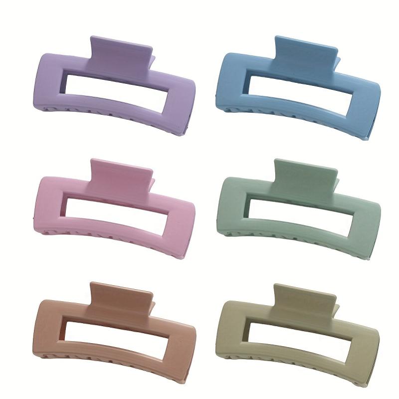 Women's Large Hair Claw Hollowed Rectangle Hair Accessories