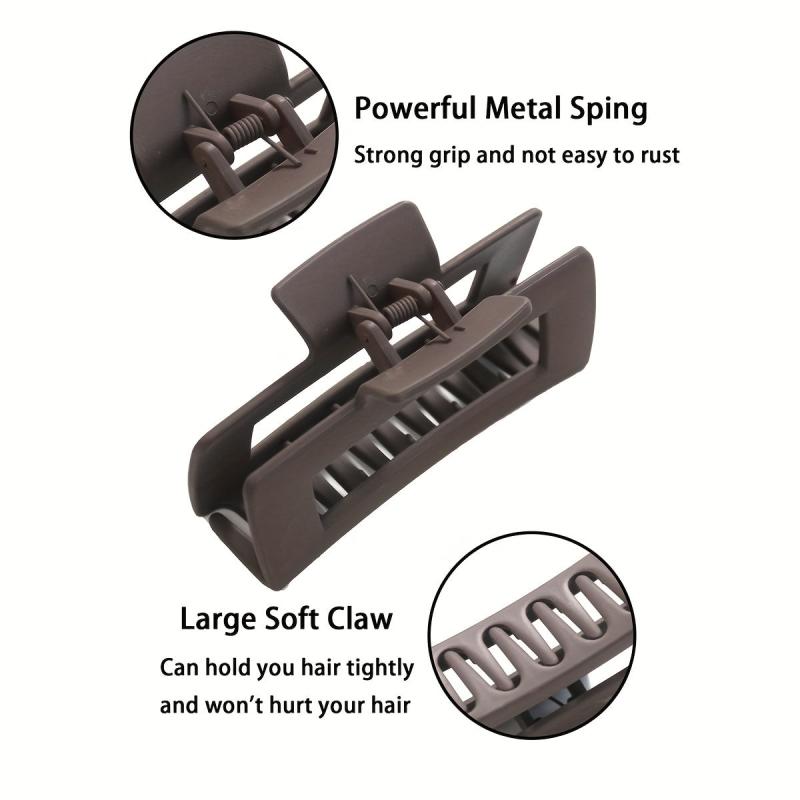 Women's Large Hair Claw Hollowed Rectangle Hair Accessories
