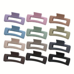 Women's Large Hair Claw Hollowed Rectangle Hair Accessories