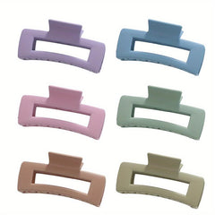 Women's Large Hair Claw Hollowed Rectangle Hair Accessories