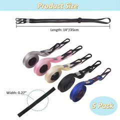 5pcs Hat Strap Clip Adjustable Windproof Chin Strap & Cap Retainers for Outdoor