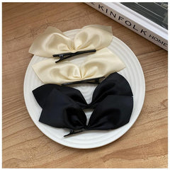 Bow French Barrette Solid Hair Clip Hairpin Daily Party Hair Accessories