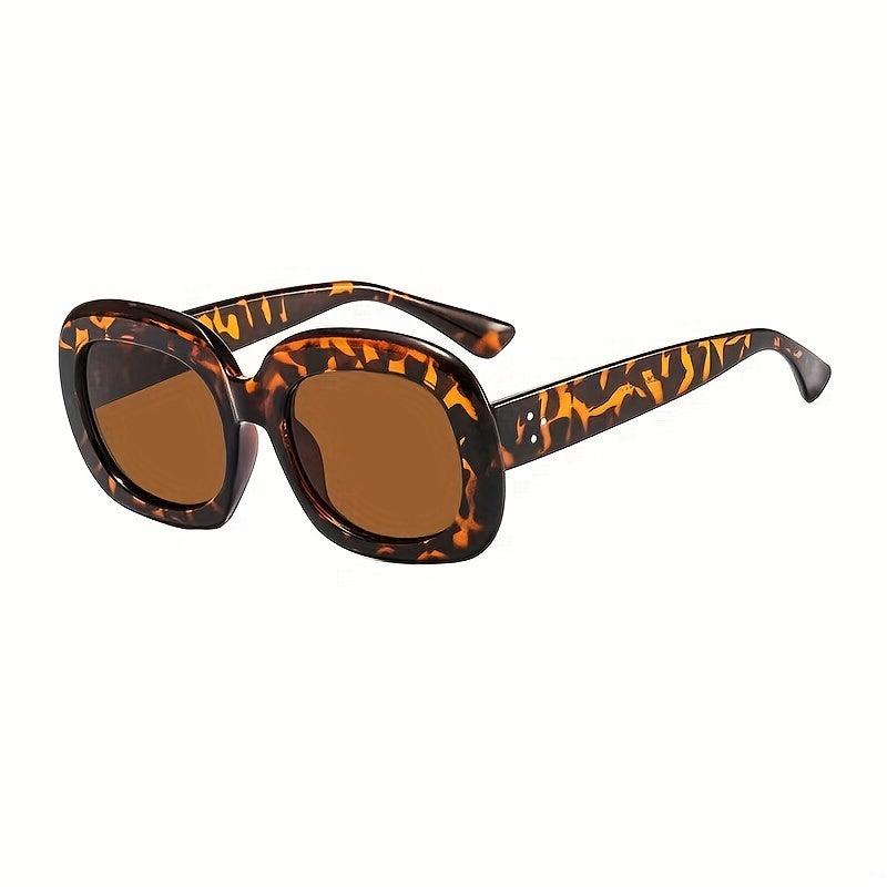 Y2K Large Oval Sunglasses Vintage Jelly UV400 Sun Shades Summer Beach