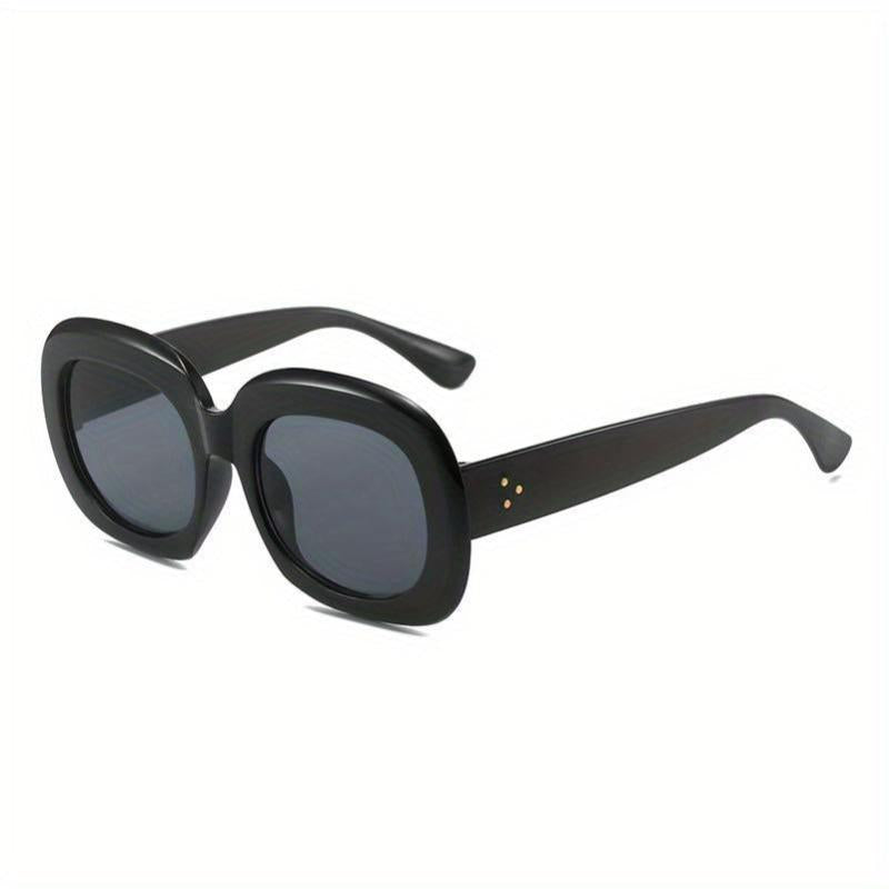 Y2K Large Oval Sunglasses Vintage Jelly UV400 Sun Shades Summer Beach