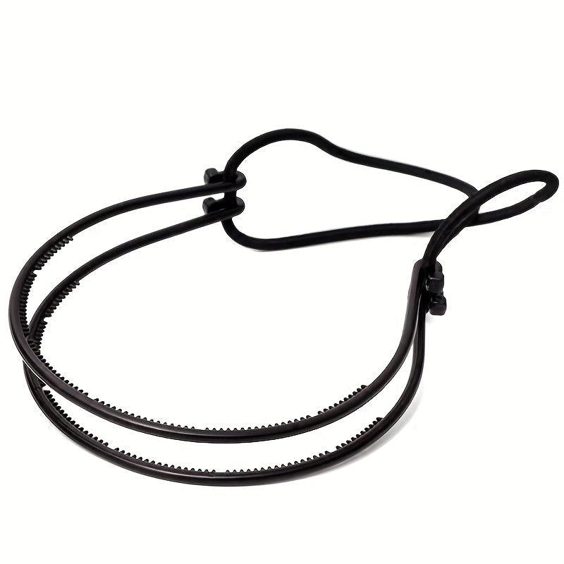 Double Layered Hair Band With Adjustable Rubber Cord