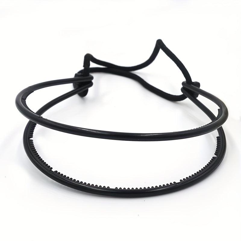 Double Layered Hair Band With Adjustable Rubber Cord