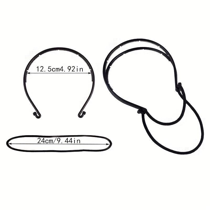 Double Layered Hair Band With Adjustable Rubber Cord