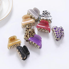 Leopard Pattern Hair Claw Women's Ponytail Hair Clip