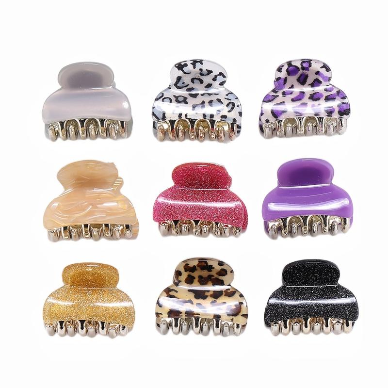 Leopard Pattern Hair Claw Women's Ponytail Hair Clip