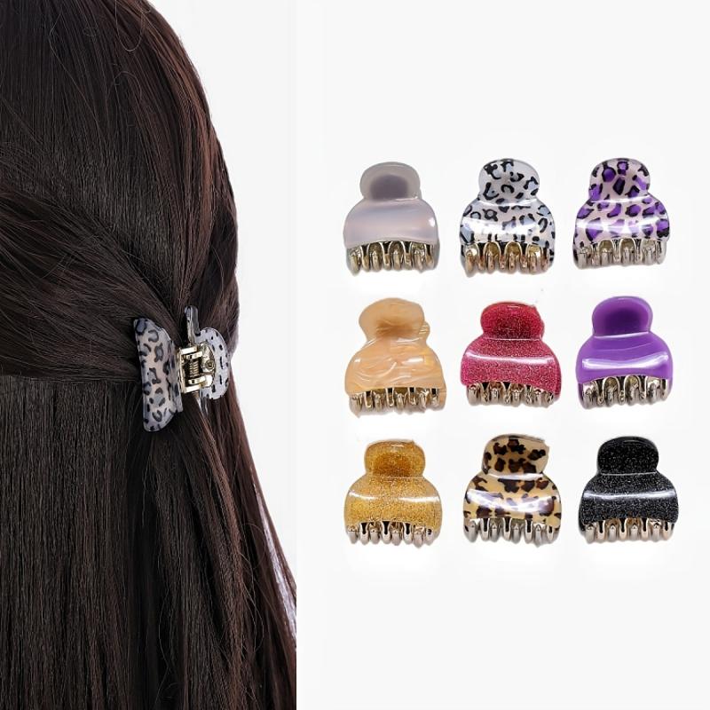 Leopard Pattern Hair Claw Women's Ponytail Hair Clip