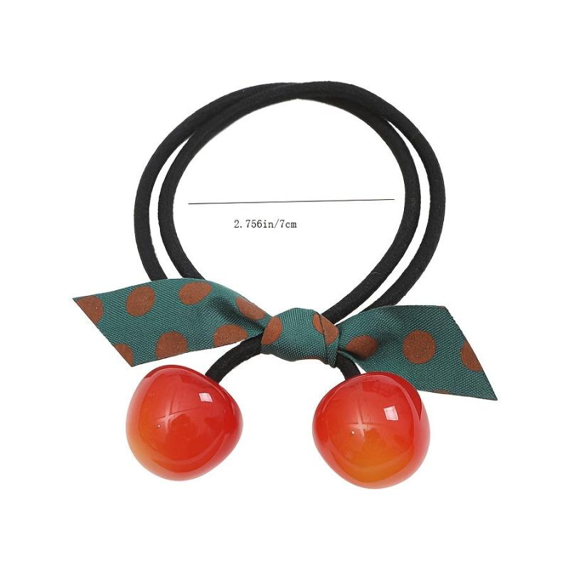 Girls Cherry Hair Ties Elastic Hair Rope Hair Accessories