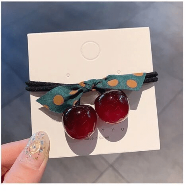 Girls Cherry Hair Ties Elastic Hair Rope Hair Accessories