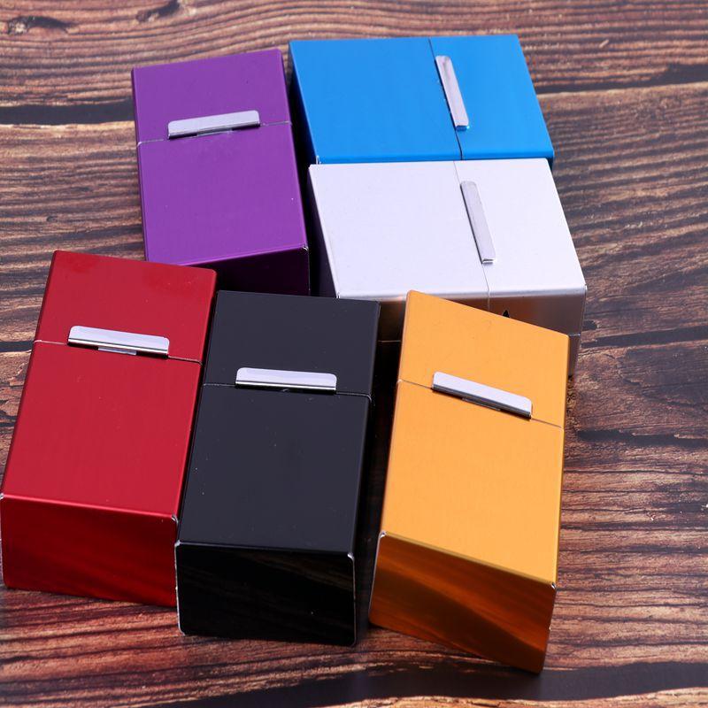 Automatic Flip Aluminum Alloy Cigarette Box Metal Cigarette Case