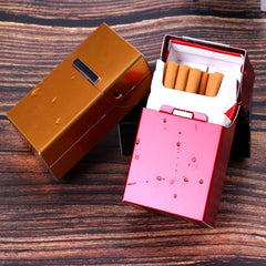 Automatic Flip Aluminum Alloy Cigarette Box Metal Cigarette Case