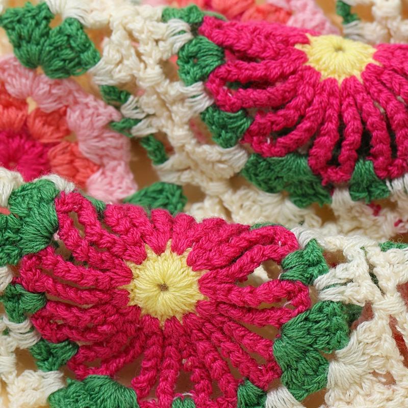 Boho Style Flower Headband Crochet Bandana for Women Girls