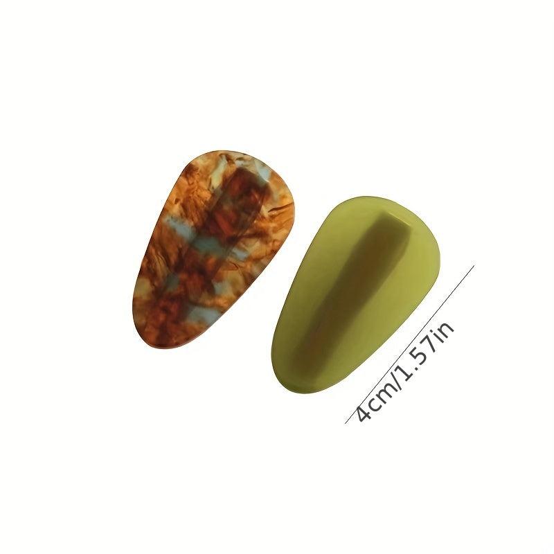 2pcs Acetate Hair Clip French Barrette Side Clip Bangs Clip