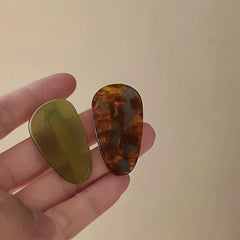 2pcs Acetate Hair Clip French Barrette Side Clip Bangs Clip