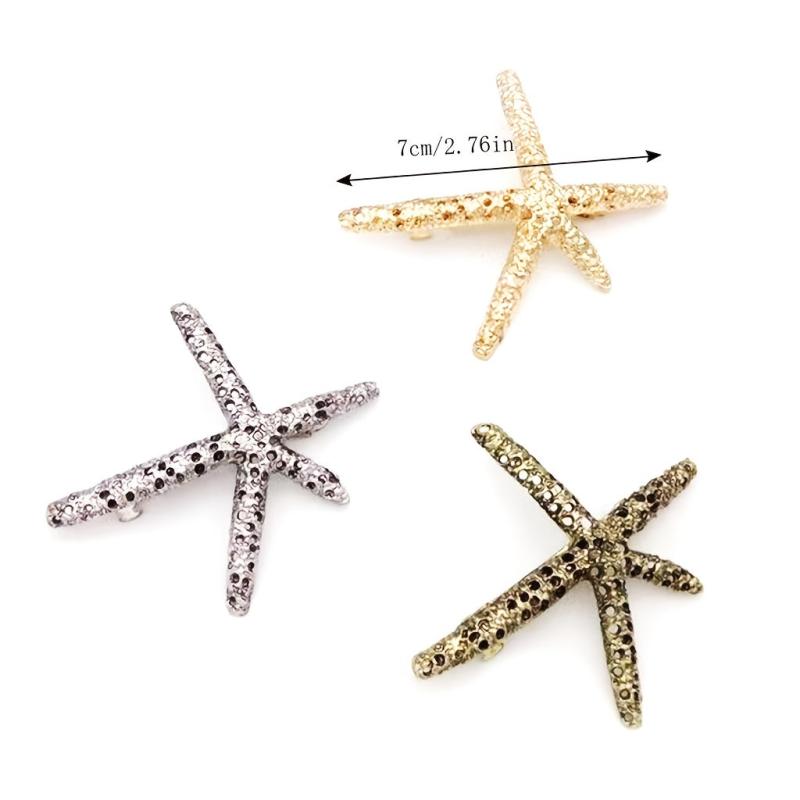Star Hair Clips Metal Hair Barrettes Fashionable Hair Clip