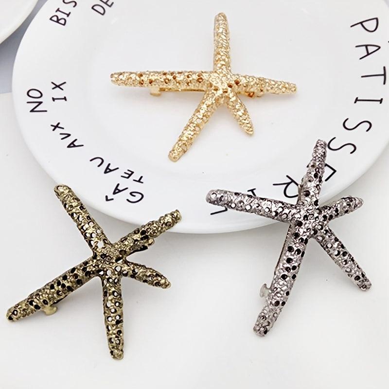 Star Hair Clips Metal Hair Barrettes Fashionable Hair Clip