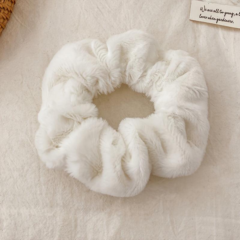 Solid Colors Velvet Scrunchies Soft Hair Ties Ponytail Holders