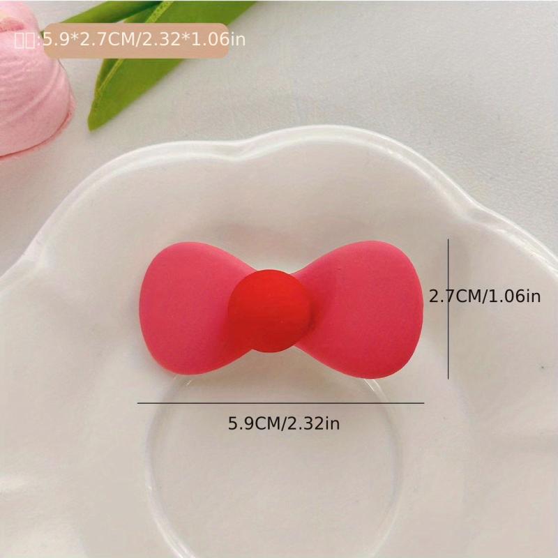 Cartoon Bow Decor Hair Clip Barrette Headwear Hair Styling Accessory