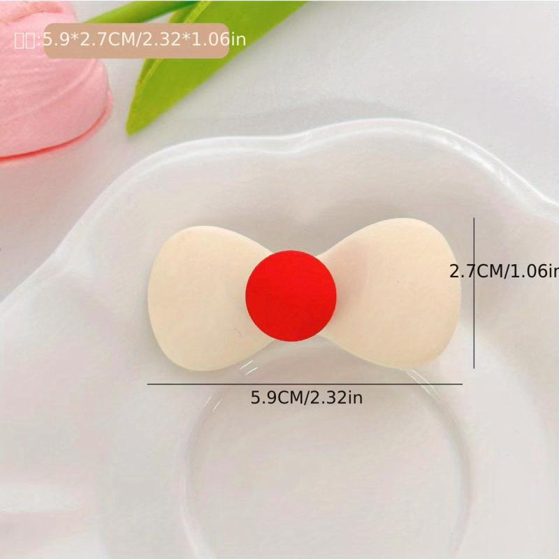 Cartoon Bow Decor Hair Clip Barrette Headwear Hair Styling Accessory