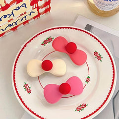 Cartoon Bow Decor Hair Clip Barrette Headwear Hair Styling Accessory