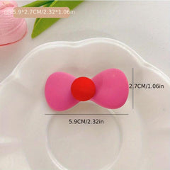 Cartoon Bow Decor Hair Clip Barrette Headwear Hair Styling Accessory