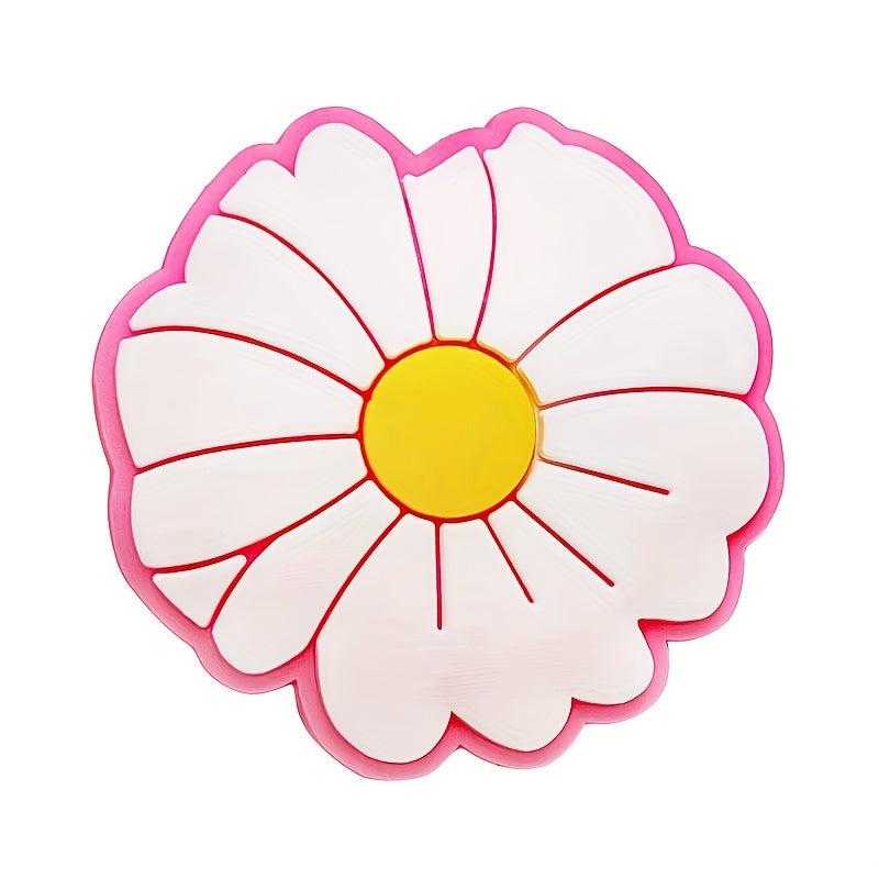 16 Pink Daisy Shoe Charms For Clogs Sandals Unisex Kids