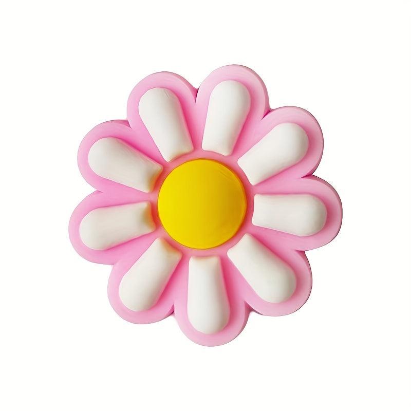 16 Pink Daisy Shoe Charms For Clogs Sandals Unisex Kids