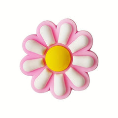 16 Pink Daisy Shoe Charms For Clogs Sandals Unisex Kids