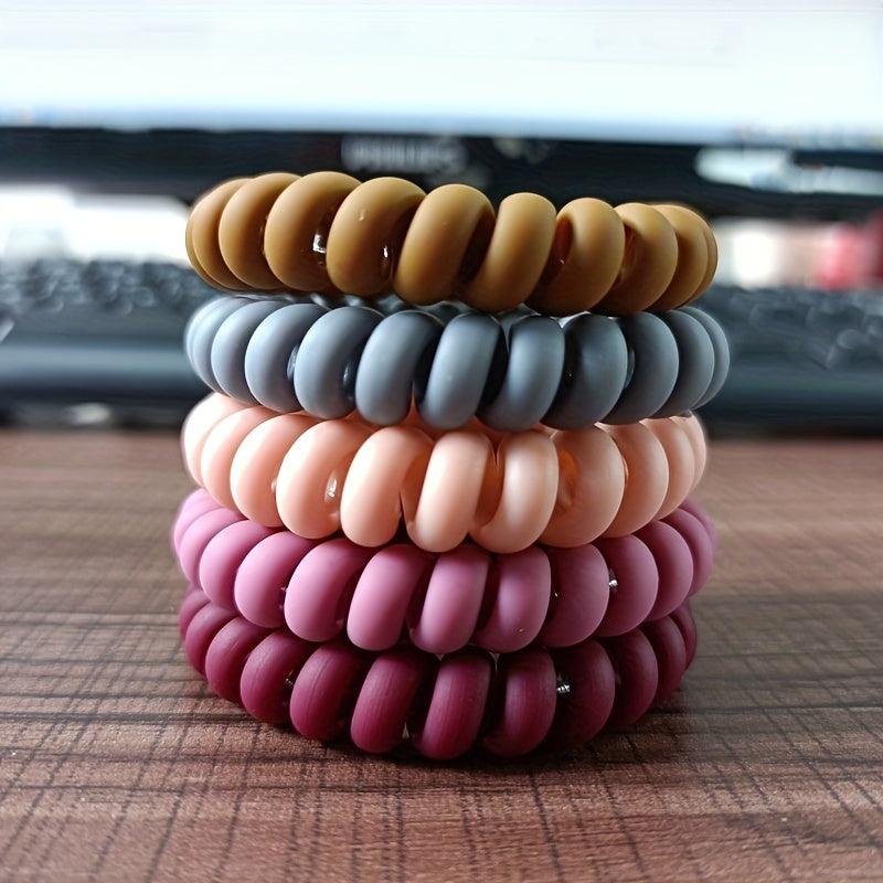 5pcs Non Slip Hair Coil Wire Hair Tie Minimalist Hair Band