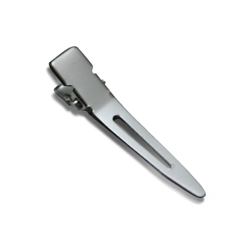 1pc Duck Billed Clip Silvery Hair Clip - Salon Accessories